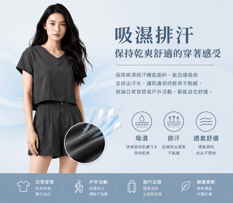 夏日輕亞麻V領上衣｜晨麥杏 商品圖片 2